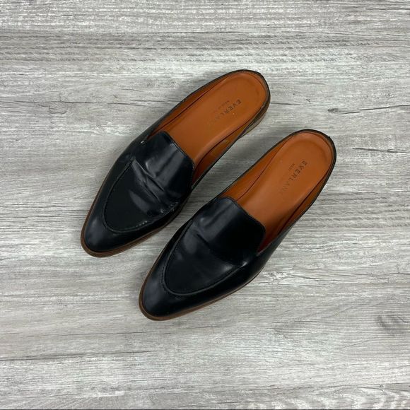 Everlane Womens The Modern Loafer Mule Black Sz 7.5 - Picture 2 of 8